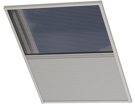 Cocoon Store Occultant 100x160 - Store pour Fenetre de Toit - Isolant Thermique - Blanc avec Moustiquaire Noir