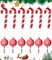 Bixury 12 Stück Zuckerstangen Weihnachten Deko, Weihnachtskugeln Zuckerstangen Deko, Christbaumschmuck Rot Glitzer Lutscher Rot Weihnachtsbaum Anhänger, Zuckerstangen Weihnachtsbaum
