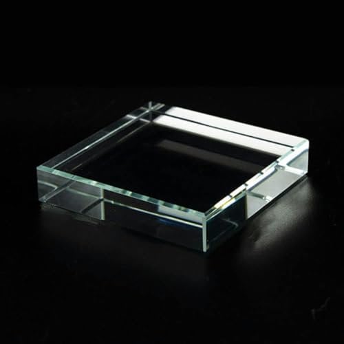 Super Clear K9 Glass Lens Cube Transparent Crystal Optical Photography Display Cuboid Prism Light Home Decor-Pad B 10x10x2cm