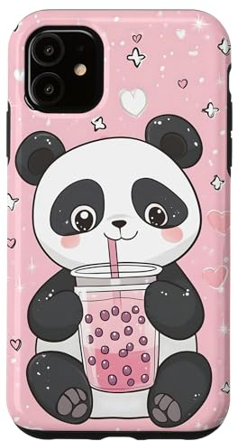 Cute Panda Bear Bubble Tea Case for iPhone 11