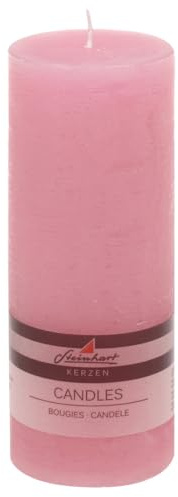 Stumpenkerzen Raureif Rosa 200/78 mm Steinhart Kerzen in RAL-Kerzen Güte Qualität
