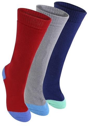 3 Pack Kids Wellington Boot Socks | Sock Snob | Boys Welly Socks for Outdoor Walking (4-6 Years, Assorted)