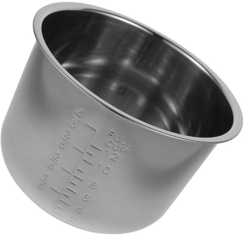 VINTORKY Olla Interior De Acero Inoxidable Arrocera Diseño De Escala y Gran Capacidad para Cocinar Arroz y Sopas Resistente y Práctico