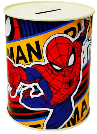 MARVEL Spiderman Money Box 11 x 8 cm in Tin Metal Not Openable Gift Idea