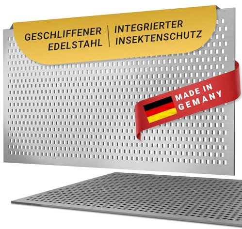 DeinLichtschacht – Lichtschachtabdeckung Edelstahl – Mit Insektenschutz - Verschiedene Muster - Rostfrei & langlebig – Begehbar – Einfache Montage – Hochwertiges Design & Funktion – Made in Germany