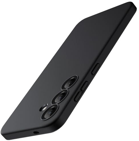 JETech Dünn Hülle für Samsung Galaxy S25, Schwarz | Weiches TPU-Design, Matte Oberfläche, Stoßschutz