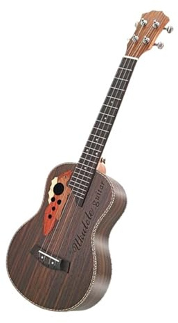 26-Zoll-Tenor-Ukulele-Gitarre Trauben-Schallloch Hawaii-Gitarre 4 Saiten Palisander Elektrische Ukelele Mit Tonabnehmer-EQ(A)