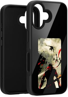 QSM Smartphone-Hülle Tinte für iPhone 16, e-ink Display Hülle für iPhone 16, e-ink intelligente NFC AI Hülle (Schwarz, For iPhone 16)