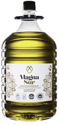Aceite de Oliva Virgen Extra 5 litros. Envase garrafa PET de 5lts. Aceite de Oliva Virgen Extra PICUAL. Aceite de Oliva de la zona de Jaén, Sierra Mágina. Producto Gourmet para el día a día.