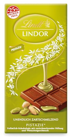 Lindt Schokolade | LINDOR Pistazie, 100g Tafel, Probierformat, Angebot