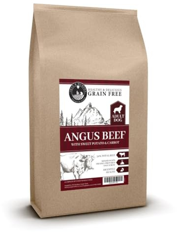 Skye & Murphy Grain Free Dry Dog Food | Angus Beef with Sweet Potato & Carrot | High Protein, Omega 3, Joint Support, Skin & Coat Care, No Grains or Artificial Additives | For Adult Dogs | 2kg