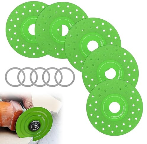 Gipnva 5pcs Rock Slab Grinding Disc 4Inch, Diamond Cutting Disc Saw Blade for Granite Slabs Marble Glass Ceramics Diamond Tile