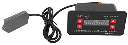 Haofy WT-1008 Temperatur-Feuchtigkeitsregler Digitalanzeige für Gewächshäuser 110-220VAC