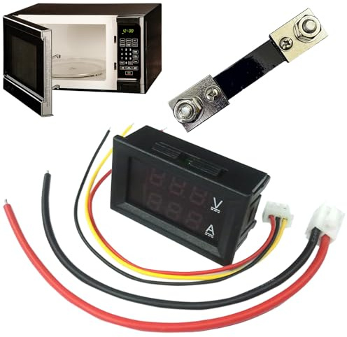 DC Amp Meter – 0-100V LED Digital, 2-in-1 Voltmeter Ammeter Display | Perfect For Car Audio Battery Monitoring Automotive Electronics Electrical Projects DIY Workshop Beginners Professionals