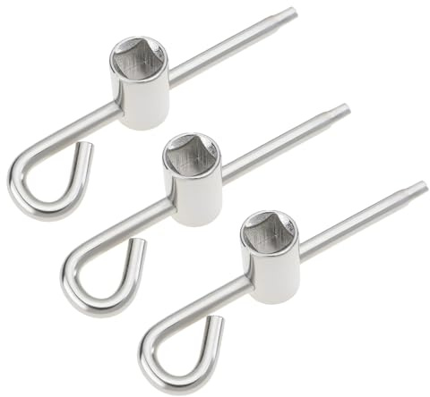 eMagTech Clé de Purge d'air pour Radiateur à Accès Arrière (lot de 3) Outil 5x5 Mm pour Système de Chauffage Couleur Argent.