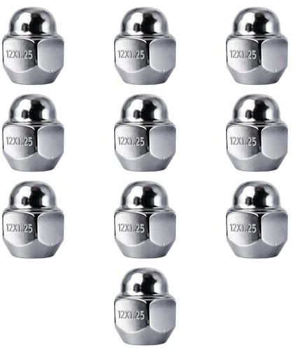 10PCS Wheel Nuts for NISSAN Models, 21mm M12X1.25 Alloy Wheel Lug Nuts for NISSAN Q60 G Q70 M Series Teana X-Trail Loulan March Sylphy Sunny Livina Sylphy Tiida Infiniti ESQ Yida