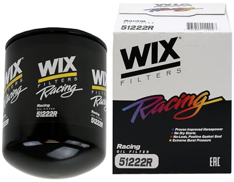 WIX 51222R Racing High Efficiency Endurance Oil Filter, Built for Dirt, Clay or Off-Road Tracks