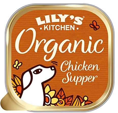 Lily's Kitchen Mit natürlichen Zutaten hergestellt Nassfutter für ausgewachsene Hunde Hundefutter Schale mit Huhn Bio (11 x 150g)