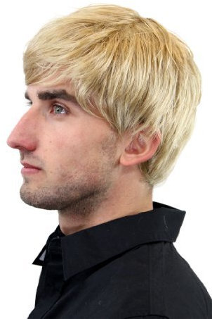 WIG ME UP - GFW993-25 Herrenperücke Kurzhaarig Blond Seitenscheitel