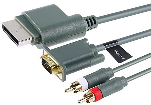 Premium VGA Cable w/ Digital Optical Audio Port for Microsoft Xbox 360