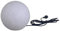 Trango 1er Set 300G IP65 Gartenkugel 30cm ? in Granitstein-Optik *Nature* inkl. ca. 5 Meter IP44 Kabel mit 1x E27 Fassung, Kugelleuchte, Gartenleuchte, Leuchtkugel, Außenleuchte ohne Leuchtmittel