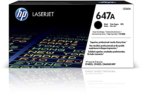 HP 647A (CE260A) Schwarz Original Toner für HP Color Laserjet Enterprise CP4025, HP Color Laserjet Enterprise CM4540