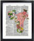 Susie Arts 20,3 x 25,4 cm ungerahmt Blumen Uterus Frau Geschenk Feministik Kunst Anatomisches Schwangerschaftsgeschenk Upcycletes Vintage Wörterbuch Kunstdruck Buch Heimdekoration Wandkunst V192