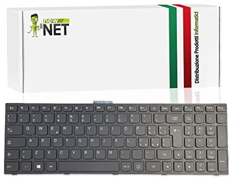 New Net Keyboards - Tastiera Italiana Compatibile per Notebook Lenovo G50-70 G50-75 G50-80 G50-30 G50-45 G70-70 G70-80 Z50-70 Z50-75 E50-70 E50-80 B50-30 B50-45 B50-70 B50-80 B70-80 B71-80 Z70-80
