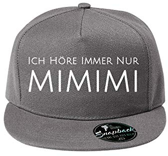 OwnDesigner Ich Höre Immer Nur Mimimi Unisex Cap Classic Mit Geradem Schirm, Einheitsgröße für Männer Und Frauen (440 Grau)