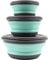 DragonX2 Set di Silicone Pieghevole Lunch Box, Set Campeggio Pieghevole Box 3 PZ Ciotola Insalatiera Pieghevole Con Coperchio Ciotola Insalatiera Da Viaggio Pieghevole per Cucina Campeggio All'aperto