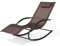mansion home Sedia da salotto, chaise longue da esterno con cuscino staccabile per patio, prato, piscina, sedie a sdraio all'aperto, marrone
