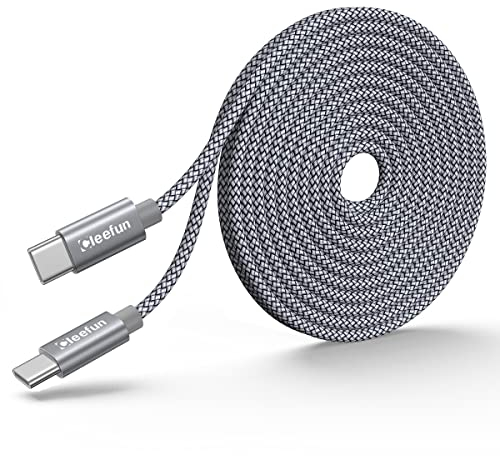 CLEEFUN USB C auf USB C Kabel 5M, 60W 3A PD USB C Ladekabel, Kompatible mit iPhone 15/15 Plus/15 Pro, MacBook Air/Pro, Pad Pro/Air, Galaxy S23 S22 S21 S20, Laptop, Tablette usw