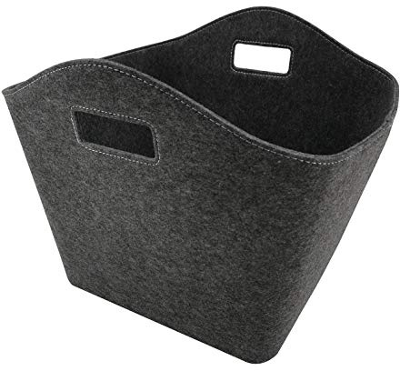 FIREFIX 825/F5 Kaminholztasche, schwarz, rechteckig aus Filz mit Griffmulden, 460 x 415 x 370 mm (BxTxH)