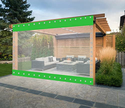 Tende da Esterno con Occhielli Pergola Addossata Adatte a Padiglioni/balconi/Garage, Tenda Gazebo Dissipazione del Calore e Antipioggia, Personalizzabile (Color : Green, Size : 2.5x5m)