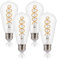 FLSNT Dimmbar Edison Vintage Glühbirne E27, ST58 Retro LED Spiral Filament Deko Glühbirne, 4W(Ersetzt 40W), 2200K Warmweiss, CRI90, Klar Glas, 4 Stück