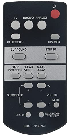 New FSR73 ZP80760 Replace Remote Control FSR73-ZP80760 Soundbar Remote Control Replacement for YAMAHA Sound Bar Speaker System FSR73 ZP80760 SRT700 YAS105 YAS-105 ATS1050 ATS-1050 Remote Controller