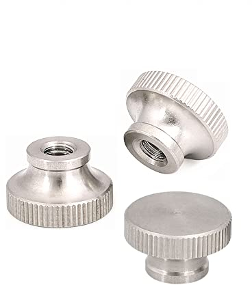 10 Stück M6-1.0 Sackloch Edelstahl 304 Hohe Rändelmuttern Handgriffknöpfe