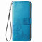 WBWONE Leather Flip Cover for TCL 40 R 5G (TCL 40R 5G) Case, Lucky Clover Embossing Magnetic Closure Protection Shell Bumper Wallet with Card Slots & Kickstand. Blue