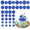 30Pcs Glitter Balls Cake Topper Foam Ball Cake Picks Mini Balloon DIY Cake Insert Topper Decoration for Baby Shower Wedding Anniversary Kids Birthday Graduation Party Cake Decorations Deep Blue