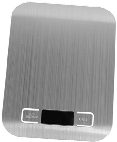 Zerodeko 10kg Electronic Kitchen Scale Digital Stainless Steel Food Scale for Home Kitchen Multifunction Pocket Without Battery