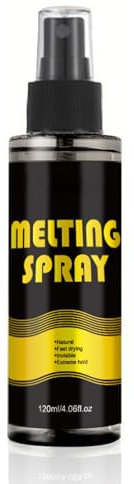 Lace Melting Spray for Wigs - Lace Glue Spray - Wig Glue Lace Front - Strong Hold Invisible Bonding Adhesive Hair Glue - Waterproof Latex-Free & Oil-Resistant Hair Extension Glue - 120ml