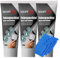 Feinspachtel weiß 3 x 300g mit Spachtelset innen & aussen - Wand & Decke Fertigspachtel, Bohrloch- & Rissfüller, Spachtelmasse zum reparieren & ausbessern - schnelltrocknend, überstreichbar - D.60W