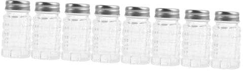 Cabilock 4sets Mini Glass Sprinkler Jar Seasoning Bottle Pepper Storage Bottles Spice Jar Kitchen Seasoning Containers Multipurpose Condiment Jar Pepper Shaker Stainless Steel 2pcs*4