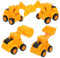 KICHOUSE Truck Spielzeugauto 4er Set Modellbau Simulation Baufahrzeuge Für Kleinkinder Inklusive Bagger Und LKW Ideal Für 2 Jährige Jungen Spaß Mit Baustellenfahrzeugen Kinder Traktor
