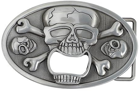 Zerodeko Multifunctional Skull Bottle Opener Belt Buckle Unique for Men for Bars Kitchens Camping More Design for Skull Decor Enthusiasts