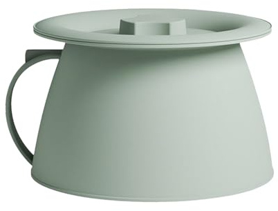 Nybhyjka Seau de Chambre | Pot à de 1,5 l avec Couvercle et poignée pour Homme – Seau de lit pour Hommes, garçons, Filles, Fils, Fille, Mari, épouse, Amis, Adolescents