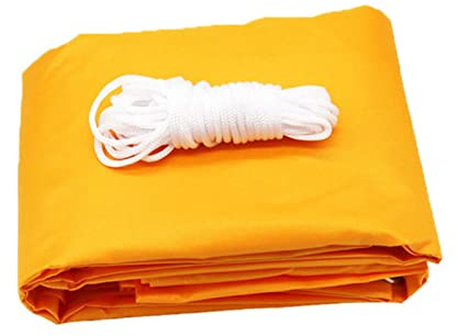 Garten-Sonnensegel, 2 x 2 m/3 x 5 m, UV-Schutz, wasserdicht, rechteckig, quadratisch, für Hof, Terrasse, Rasen, Carport, Pergola, Mangogelb