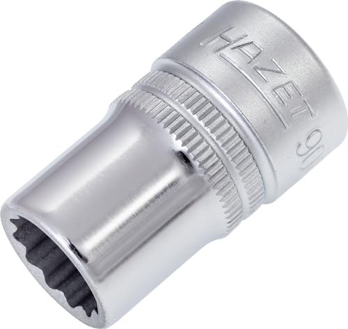 Hazet Steckschlüsseleinsatz Doppelsechskant 900Z-13 13mm I Antrieb 1/2 Zoll I Chrom-Vanadium-Stahl, robustes Design