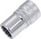Hazet Steckschlüsseleinsatz Doppelsechskant 900Z-13 13mm I Antrieb 1/2 Zoll I Chrom-Vanadium-Stahl, robustes Design