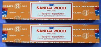 Nag Champa Satya Räucherstäbchen Sandelholz, 2er-Packung